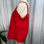 Alya  Women’s Top Red Cold Shoulder Short Sleeve Size Medium Photo 4