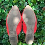 Qupid  tomato red micro suede slides Photo 2