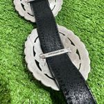 Brighton Black Sunflower Concho Belt Silver Southwest Cowgirl Vintage 1993 SM Photo 5