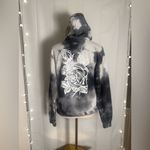 Obey  Worldwide Tie Dye Hoodie Black Gray Rose Graphic Unisex Medium Photo 1