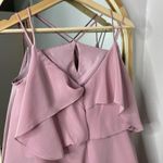 Sorella Vita  dusty rose high neck flutter sleeve chiffon dress Photo 6