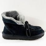 UGG  Diara Foldover Sherpa Ankle Boots Booties Black 7 Photo 1