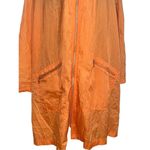 Diane Von Furstenberg Vtg 90s  Tangerine Orange Front Zip Nylon Rain Coat size 1X Photo 6