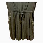 Forever 21  black dress with brass embellishments, pockets in the front size S Photo 4