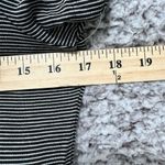 Calvin Klein Petites XS Black Striped Mock Neck T-Shirt Minimalist Preppy Retro Photo 4