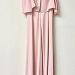 Amanda Uprichard  Delilah Off Shoulder Ruffle Trim Maxi Dress Dusty Rose Womens M Photo 2