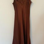 Ellison Brown Satin  Maxi Dress Photo 0
