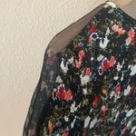 ZARA  mesh shoulder floral short sleeve top Photo 2