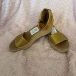 Franco Sarto NEW Clemens Womens Espadrille Gold Metallic Wedge Sandals Heels 9M Photo 2