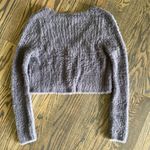 Sky And Sparrow  Fuzzy Gray Cardigan Photo 2