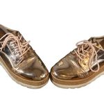 ALDO Platform Lace Up Cork Trim Sneaker Boots Metallic Rose Gold Women 6.5 Photo 1