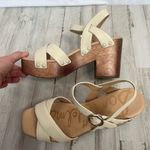 Sam Edelman Josefine Platform Wedge Sandal in Ivory Leather Size 9 Photo 7