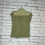 Old Navy Green Short Sleeve Tee Collared 1/4 Button Y2K 2000s Front Pocket SZ S Photo 8