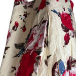 Umgee  USA Cream Floral Print‎ Sleeveless Dress Boho Lace Up Neck Size Medium Photo 2