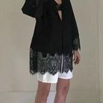 Chico's Black Label by Chico’s Lace Trim Blazer Jacket Size 3 Black Photo 1