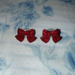holiday bow stud earrings Red Photo 0