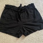 Old Navy Black Linen Tie Shorts Photo 0
