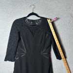 Adrianna Papell  Dress Womens 4 Black Structured Lace Evening Dress Formal‎ Event Photo 4