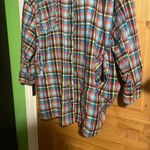 Urban Outfitters Oversized Bryce Plaid Longline Button-Down Shirt $88 EUC S Photo 5