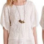 Meadow Rue Anthropology White Crochet‎ Top Size XS/S EUC Photo 0
