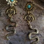 Free People New! Artisan Goddess Snake Earrings Photo 0