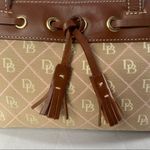 Dooney & Bourke Vintage  Signature Canvas with Leather Trim Handbag in Brown Pink Photo 2