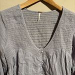 Free People  Waiting on Summer Smocked Crop Top Lilac Lavender Purple- Size Small Photo 6