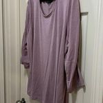 Lane Bryant crew neck 3/4 length sleeve shirt light pink glitter size 22/24 Photo 1