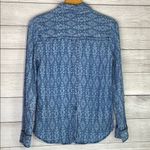 Anthropologie Anthro. Holding Horses - Chambray Ikat Print Button Up Photo 1