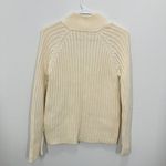 Talbots  Cream Ribbed Mockneck‎ Full Zip Sweater Gilmore Girls Fisherman Photo 6