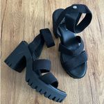 Steve Madden Madden NYC Black Platform Sandals Size 7 Photo 0