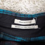 Urban Outfitters Wide Leg Plaid Trousers Teal and Gray Size 0 Photo 2