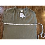 H&M NWT Muslin Dress 100% Cotton Khaki Green Gauzy Size Small Boho Beachy New Photo 7