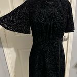 Mango Black Sheath Dress with Flutter Sleeves for Cocktail Photo 2