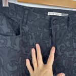 Alice + Olivia Black Textured Scroll Print Jacquard Dress Trousers Pants Size 6 Photo 4
