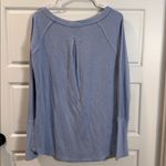 Free People  Snowy Bohemian Thermal Oversized Shirt Baby Blue Rain medium Photo 11