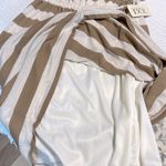 Forever 21 Strapless Oatmeal Taupe Striped Mini Dress Knit Beach Coverup Womens Small Photo 13