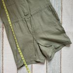 Magaschoni Sage Green 100% Linen Short Sleeves Romper Women’s Size 8 Photo 3