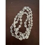 Vintage Y2K Sarah Cov Womens Clear Beaded Long Clear Lariat Rope Necklace Preppy White Photo 1