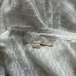 Loft  White Textured Sleeveless Blouse Medium Photo 3