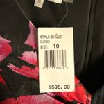 Teri Jon Rickie Freeman Black Floral Organza V Photo 13