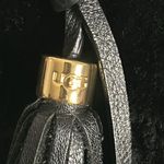 UGG  Sheep Skin Black Top Zip Handbag with Attached Crossbody Strap Photo 2