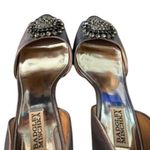 Badgley Mischka  Lacie‎ D'Orsay Heels Sz 8.5 Silver Leather Embellished Classy Photo 6