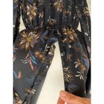 & Other Stories & Other Women's Long Black Floral Long Sleeved Dress Ruffles, Bell Sleeve Photo 10