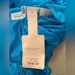 Vanity Fair  NWT old stock peacock blue long gown slip dress short sleeve size S. Photo 9