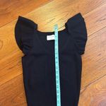 Modern Citizen  Black Ruffled Cap Sleeve Blouse Photo 6