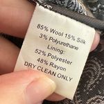 Trina Turk  | Charcoal Gray Paisley Lined Wool Silk Blend Blazer Jacket, Size XS Photo 4