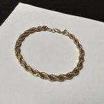 Monet Women’s Vintage Signed Gold Tone Chain Bracelet 7 1/4 Inch Photo 0
