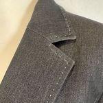 Kasper vintage denim look open stitch 2 piece blazer trouser pantsuit size 8 Photo 4