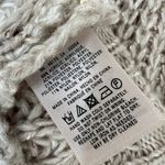 Anthropologie Knitted & Knotted Cream Metallic Pullover Sweater Medium Soft Knit Photo 4